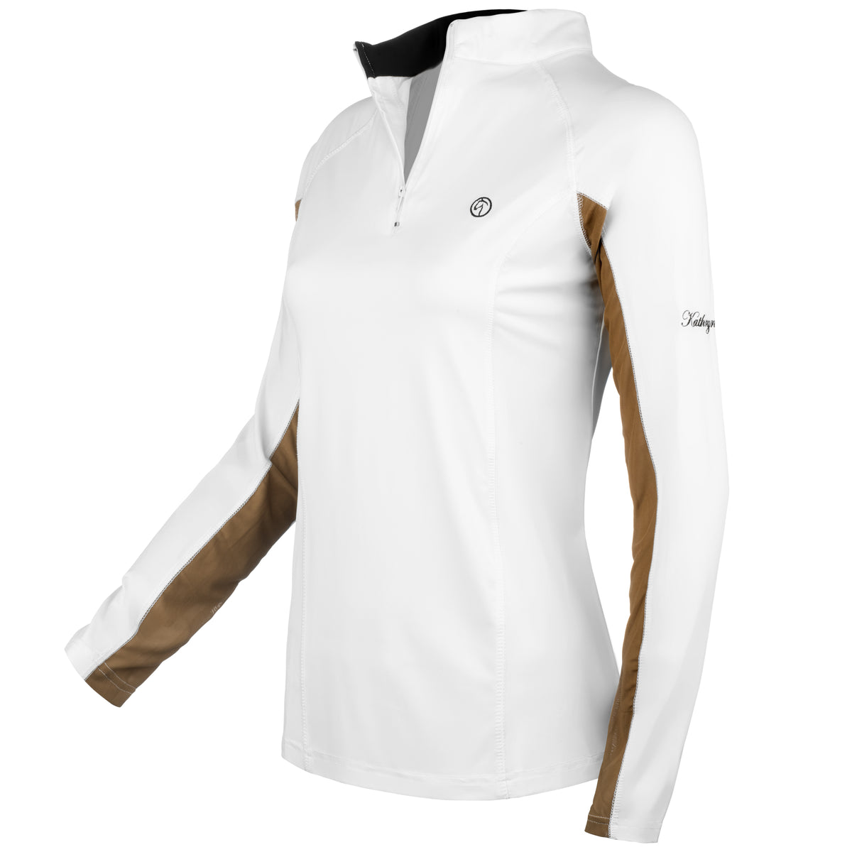 Sunshirt- White with Tan – Kathryn Lily Equestrian