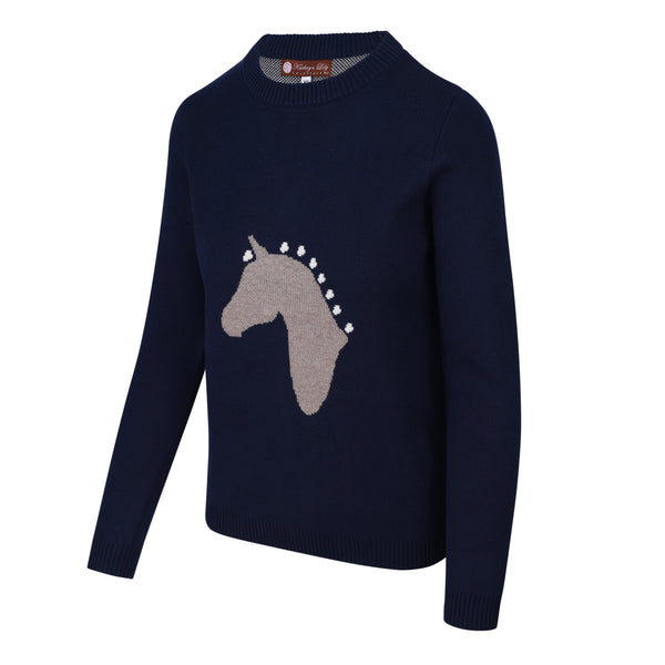 Sweater- Navy Horse