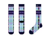 Tall Boot Socks- Plaid with Bit