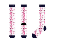 Tall Boot Socks -Pink Carrots