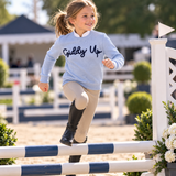 Sweater- Giddy Up in Light Blue