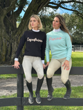 Sweater- Equestrian in Black/Tan
