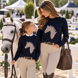 Sweater- Navy Horse