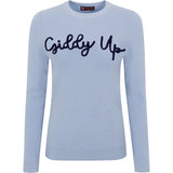 Sweater- Giddy Up in Light Blue