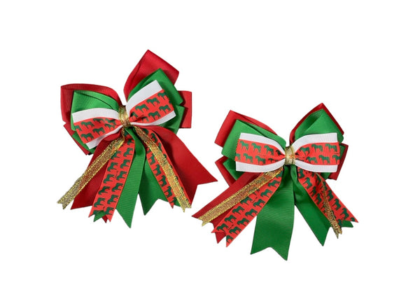Show Bows-Red/Green Ponies